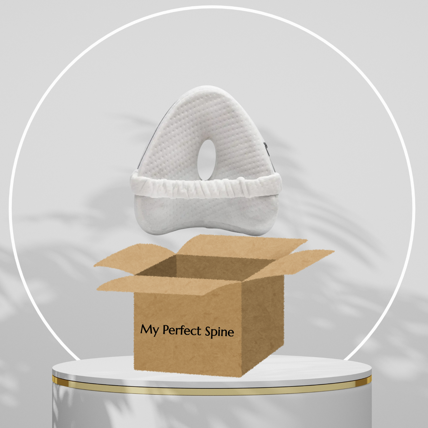 Memory Foam Knee Support Pillow - White
