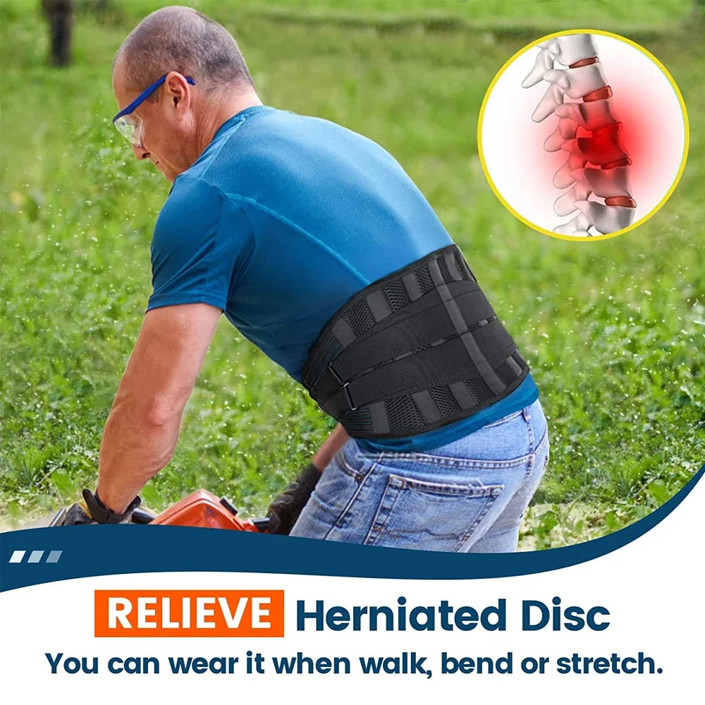AirFlex Lumbar Brace - Black and red