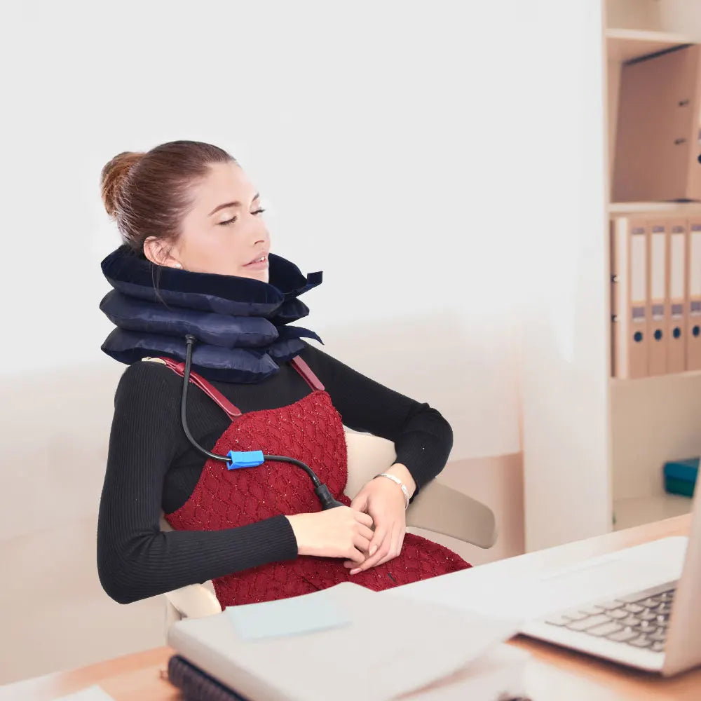 Inflatable Neck Traction Device - Coffee