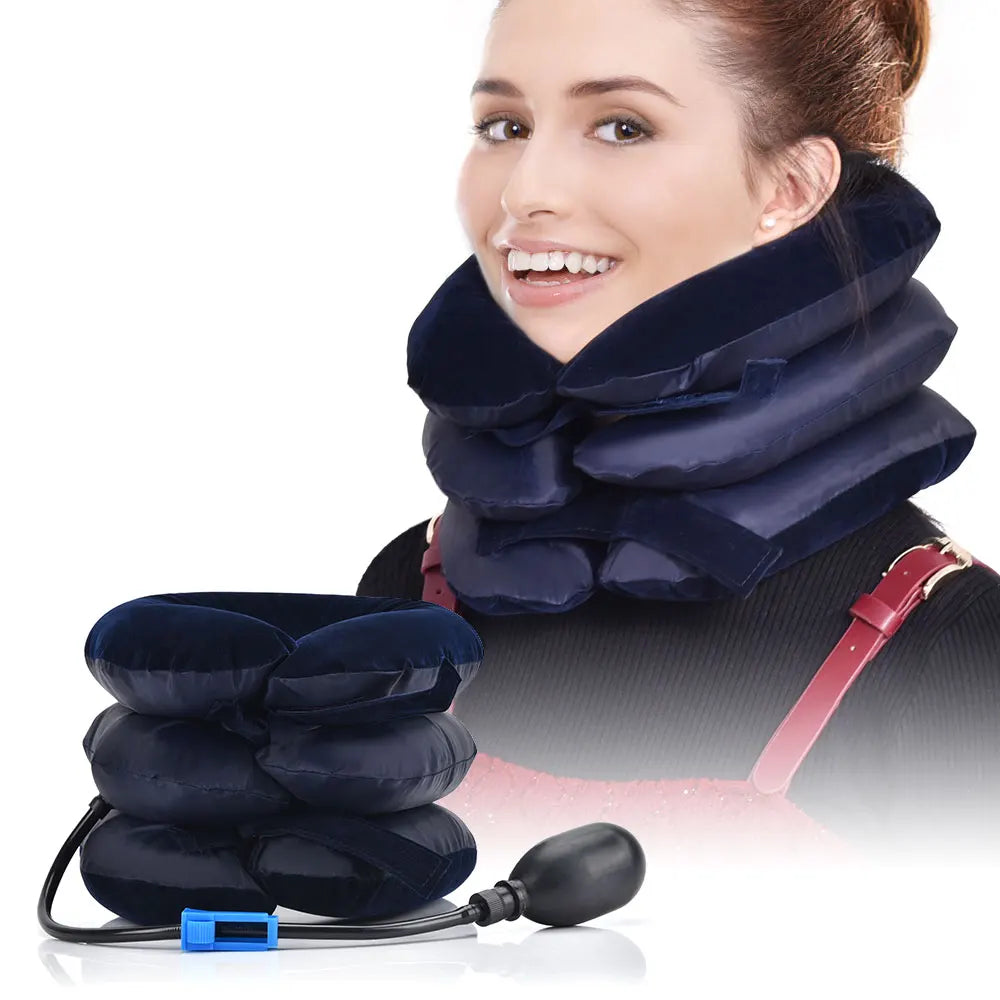 Inflatable Neck Traction Device - Coffee
