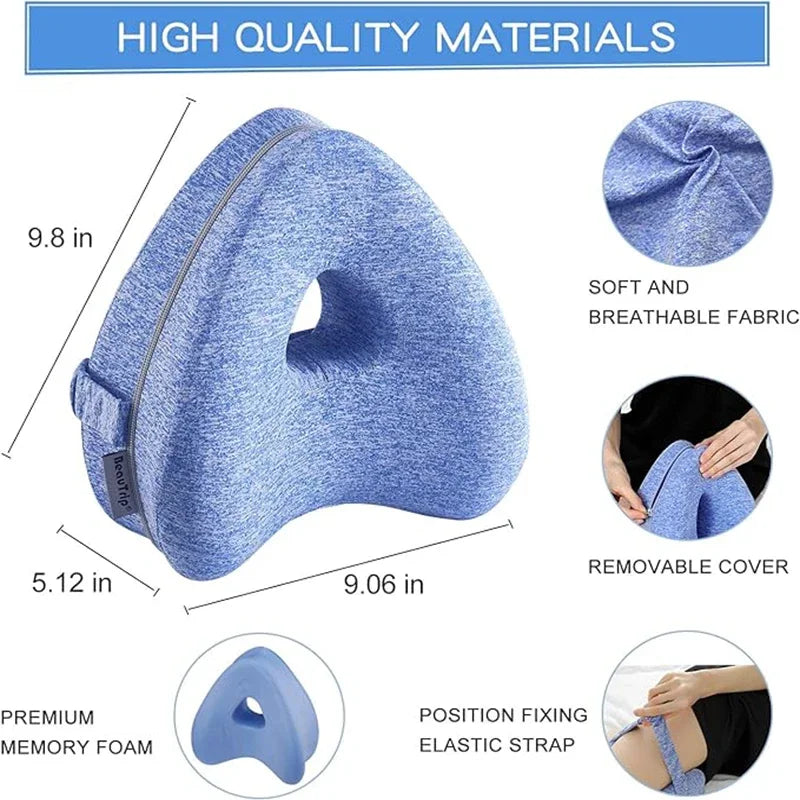 Memory Foam Knee Support Pillow - Light Gray