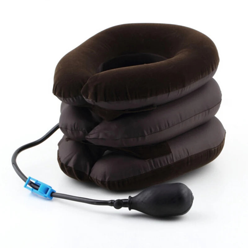 Inflatable Neck Traction Device - Coffee