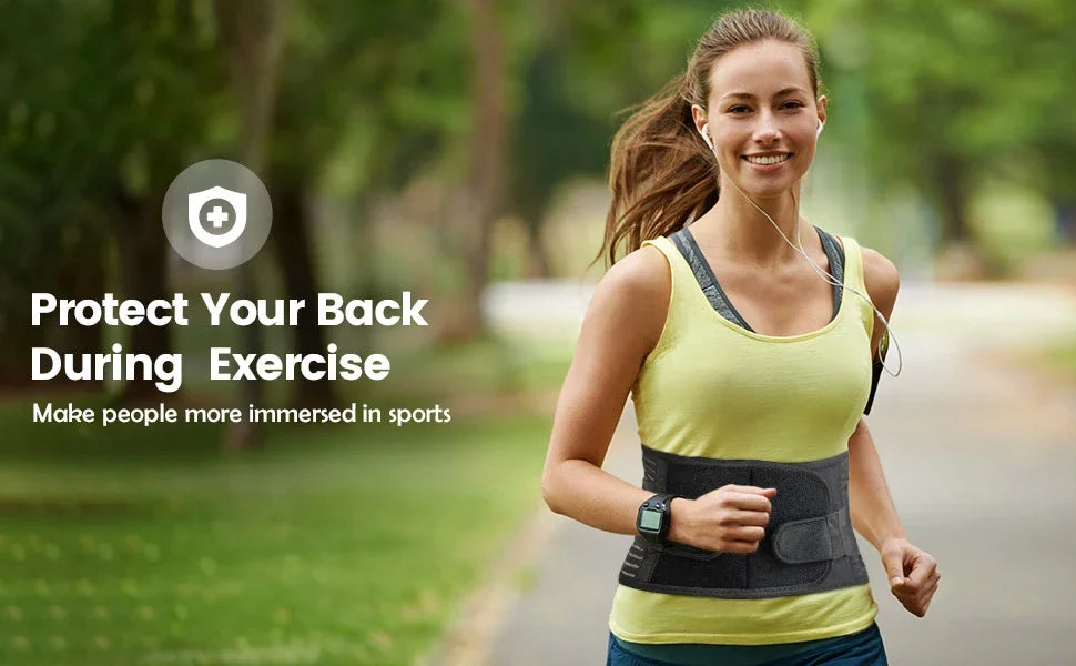 AirFlex Lumbar Brace - Black and red
