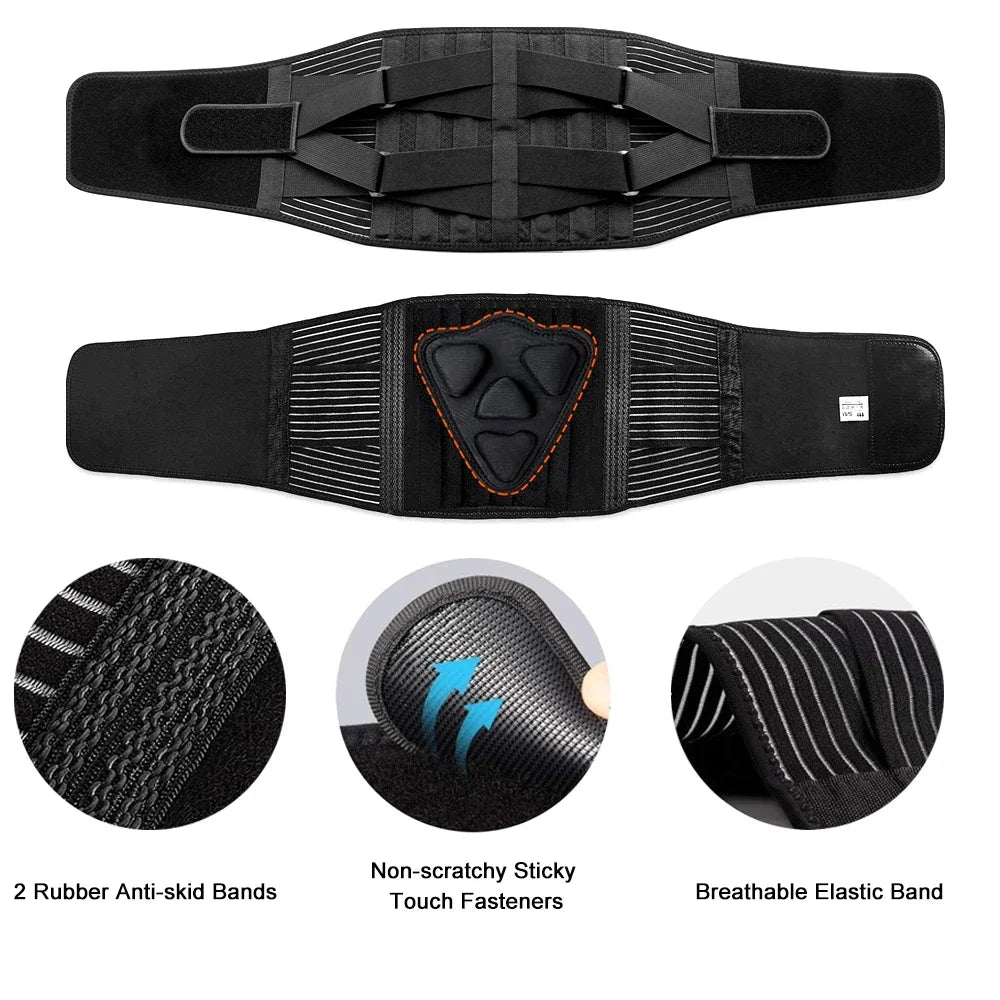 AirFlex Lumbar Brace - Black and red
