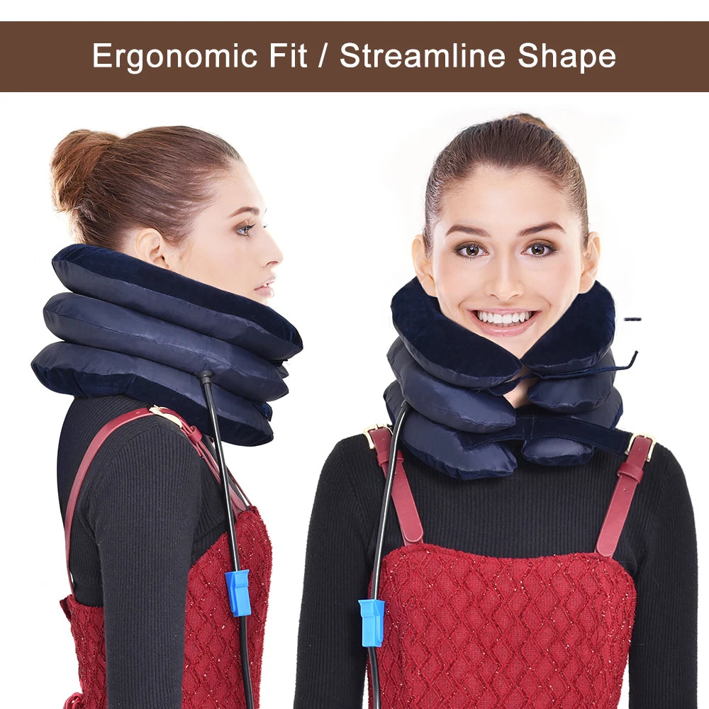 Inflatable Neck Traction Device - Coffee