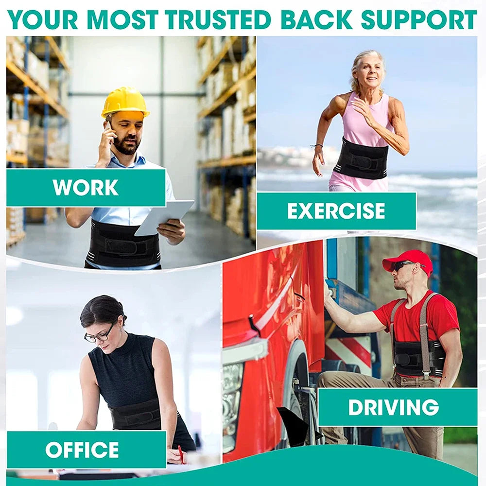 AirFlex Lumbar Brace - Black and red