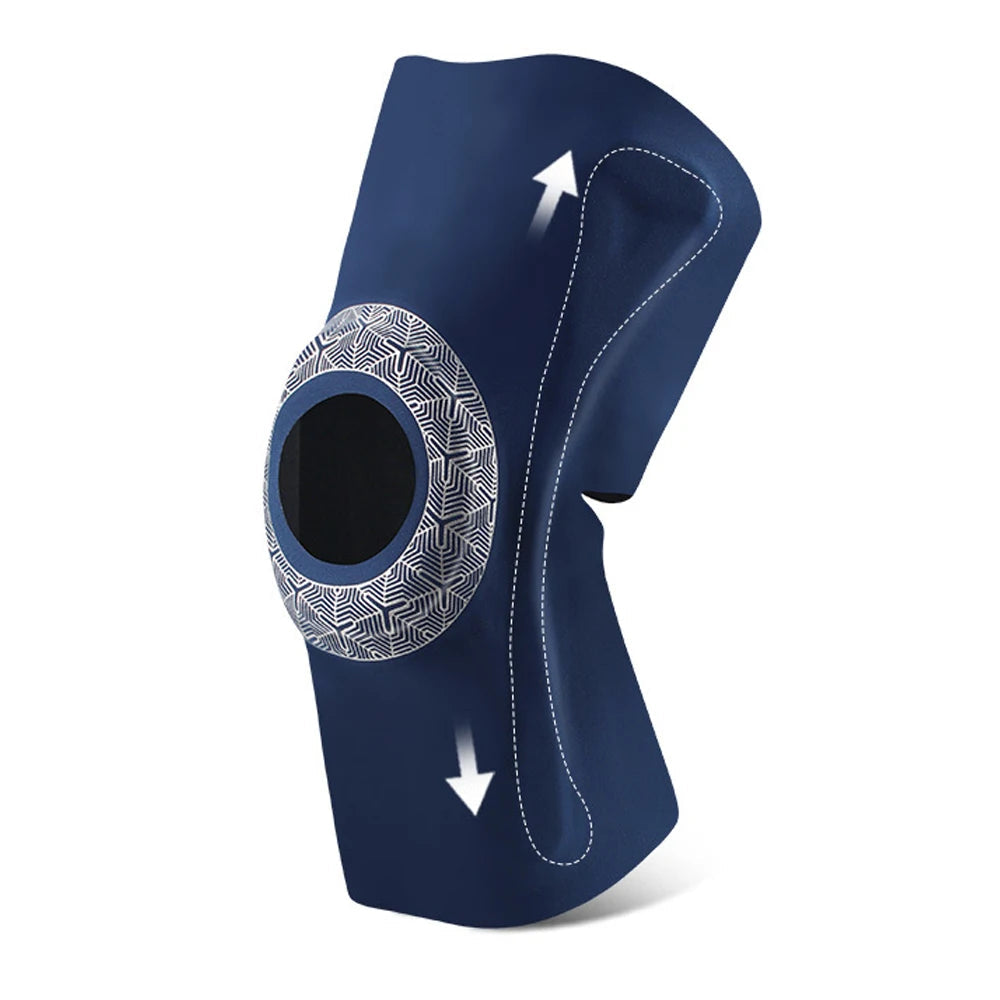 Thin Compression Knee Sleeve with Patella Pad - Blue