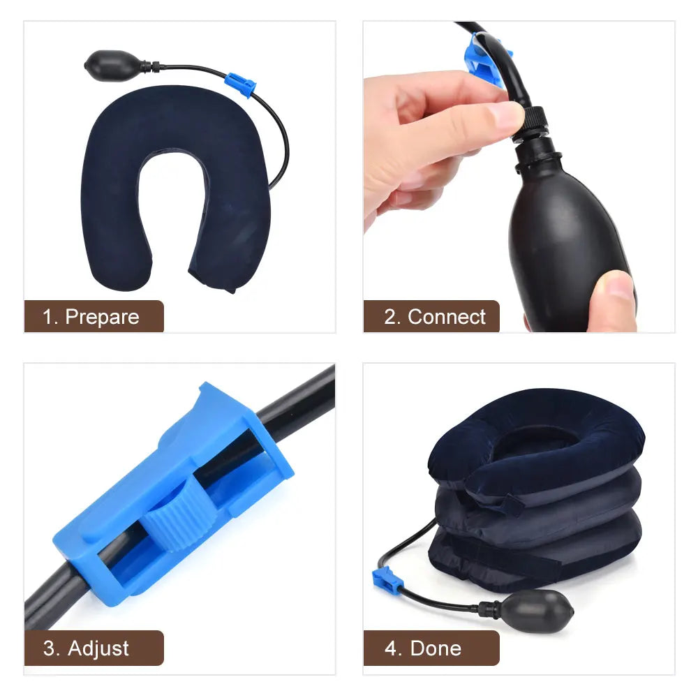 Inflatable Neck Traction Device - Coffee