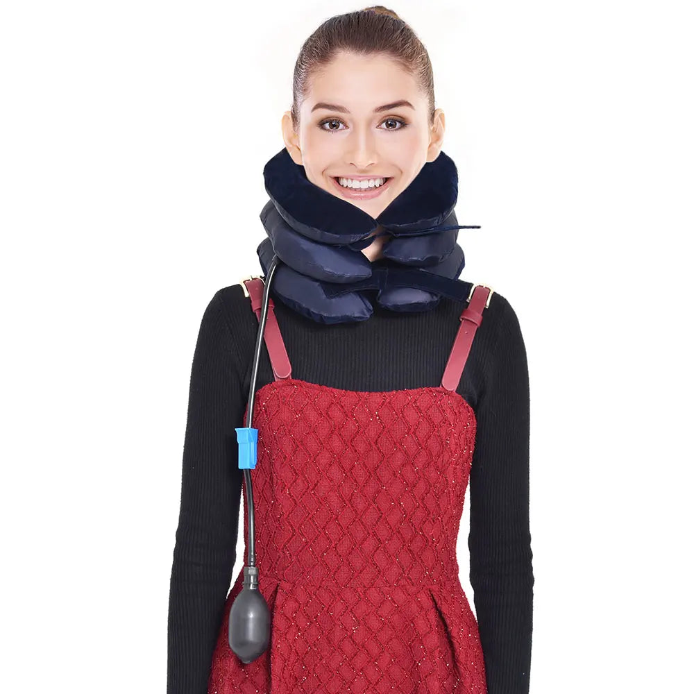 Inflatable Neck Traction Device - Coffee