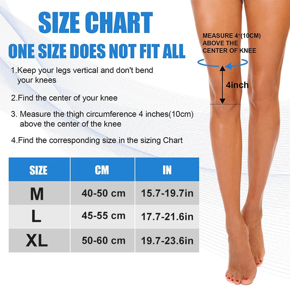 Thin Compression Knee Sleeve with Patella Pad - Blue