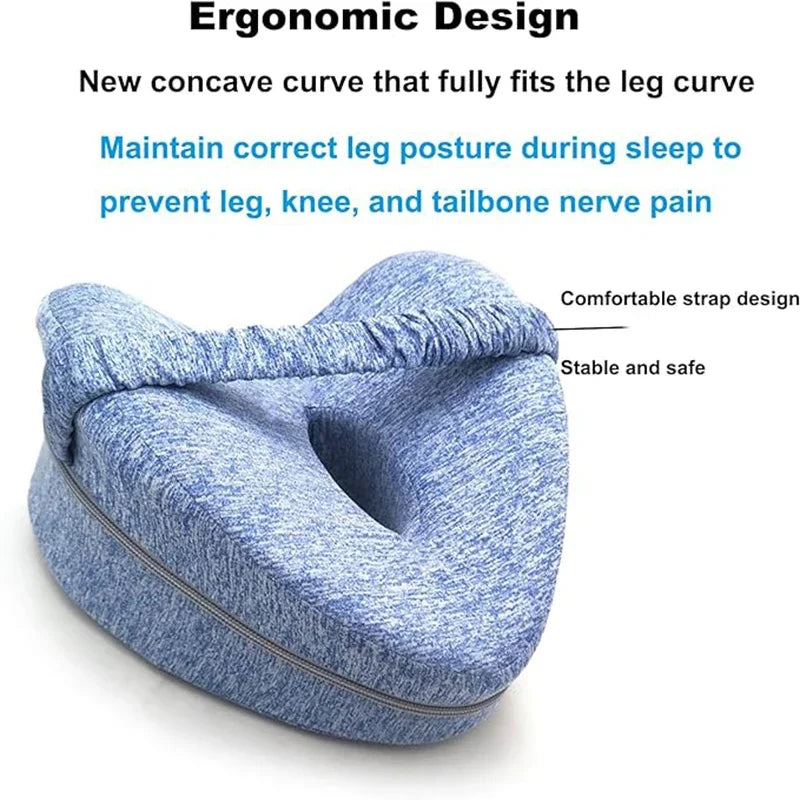 Memory Foam Knee Support Pillow - Light Gray