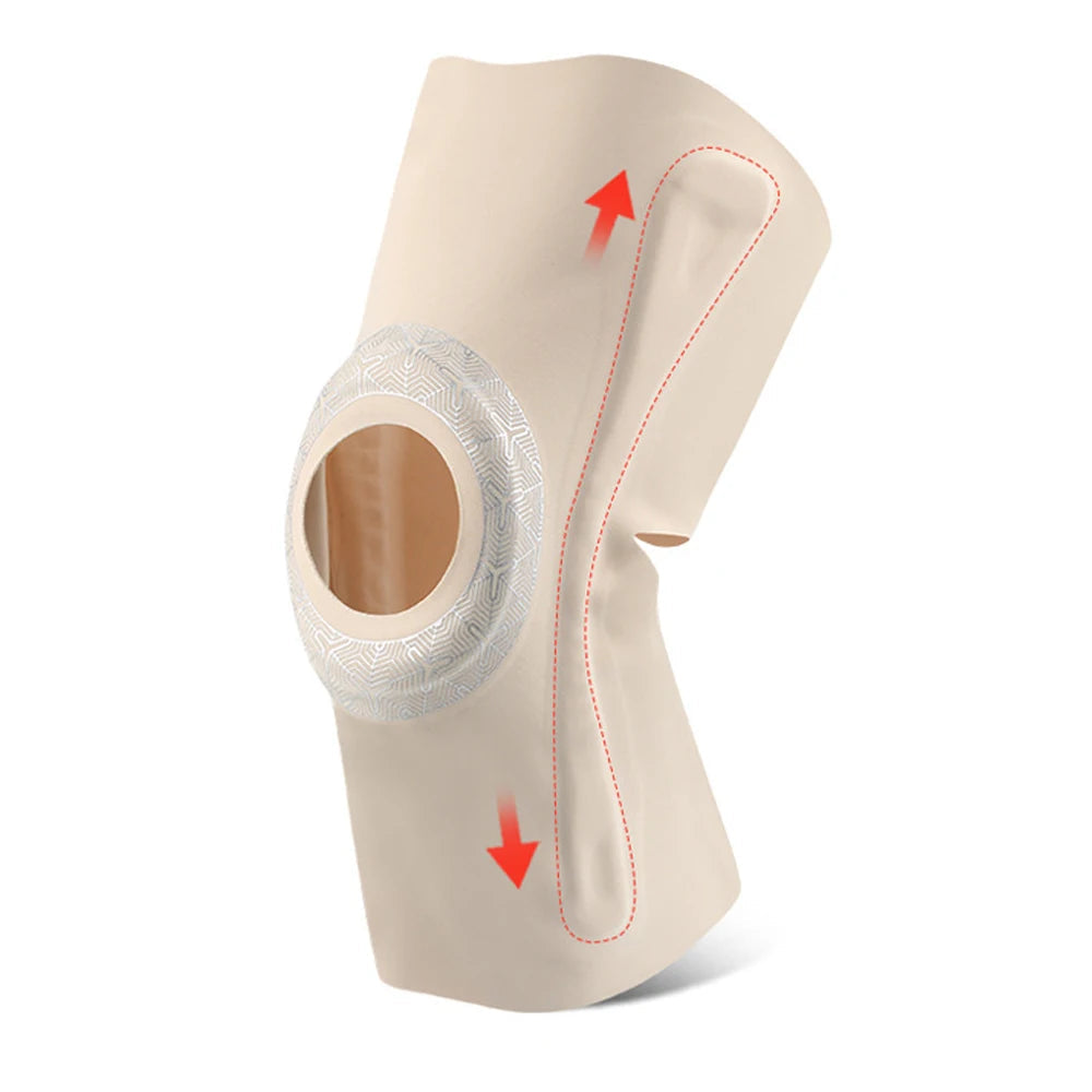 Thin Compression Knee Sleeve with Patella Pad - Blue