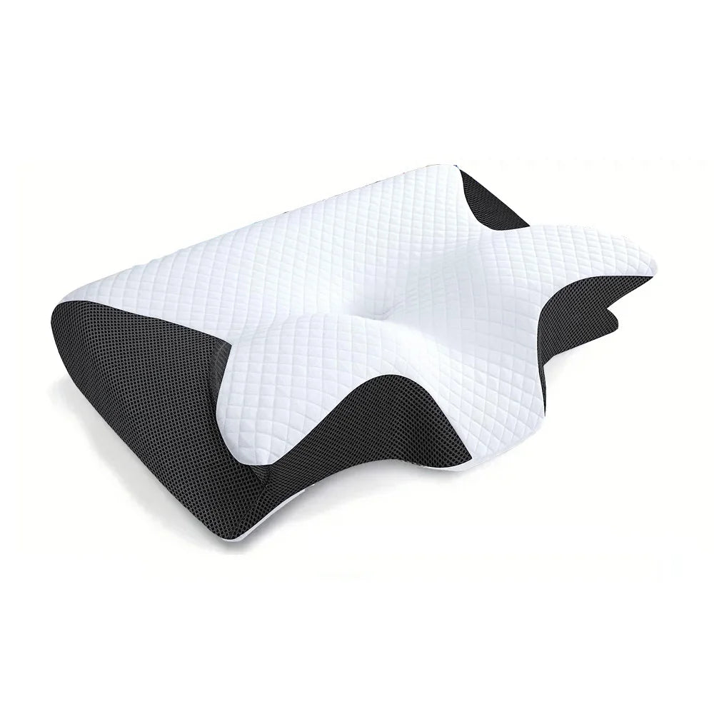 Memory Foam Cervical Support Pillow - Light Gray
