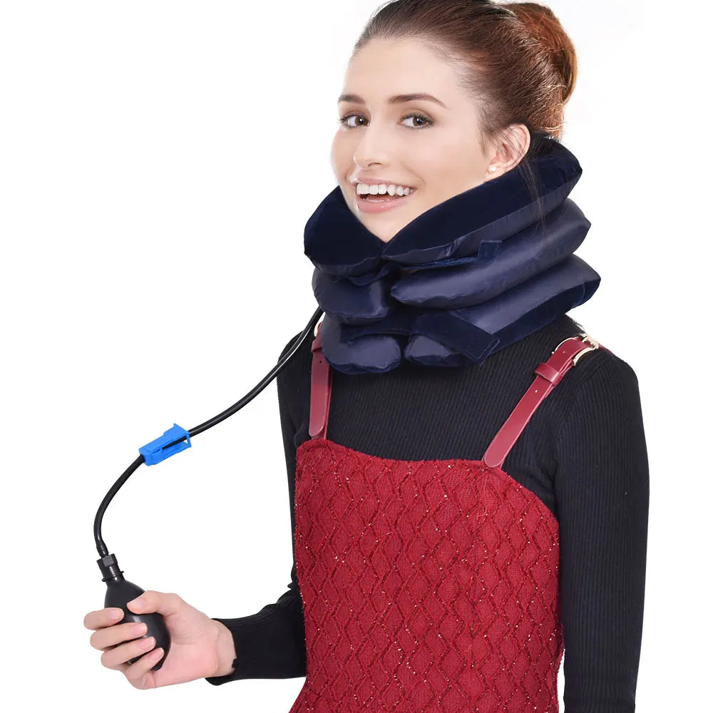 Inflatable Neck Traction Device - Coffee