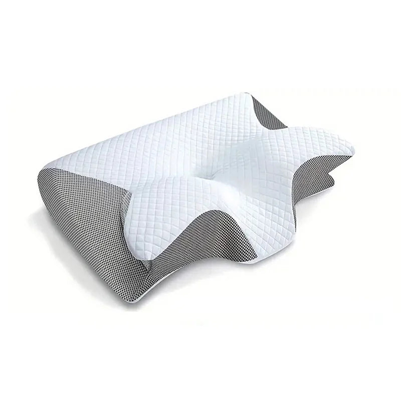 Memory Foam Cervical Support Pillow - Light Gray