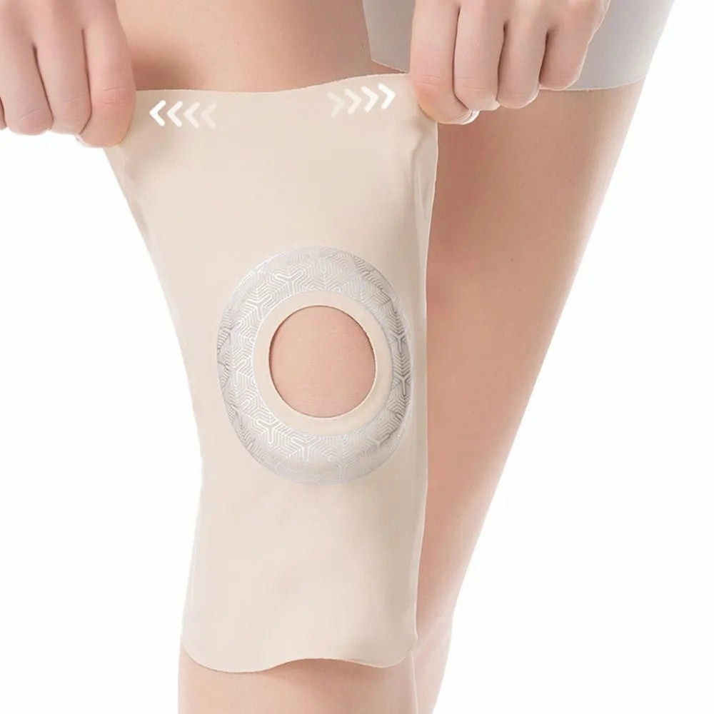 Thin Compression Knee Sleeve with Patella Pad - Blue